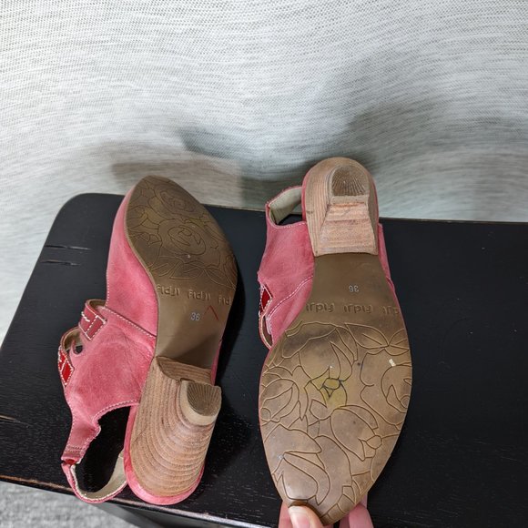 Fidji Leather Mary Jane Heels - Picture 3 of 4